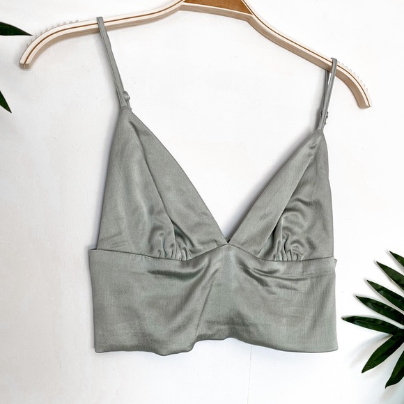 zara satin bralette